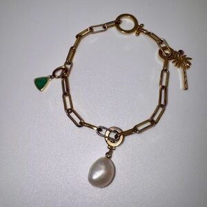 Gorjana Parker 18k Gold Plated Bracelet with Charms